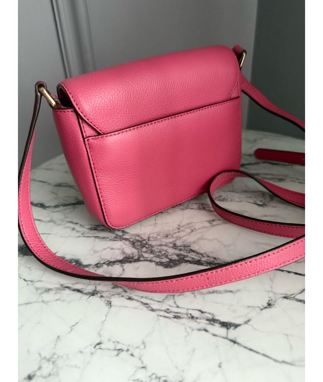 DKNY Розовая кожаная сумка через плечо, фото 5