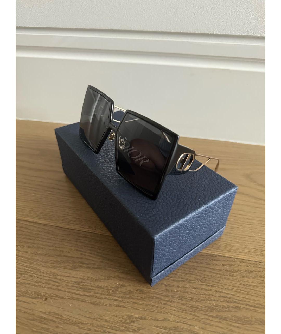 CHRISTIAN DIOR Черные пластиковые солнцезащитные очки, фото 2