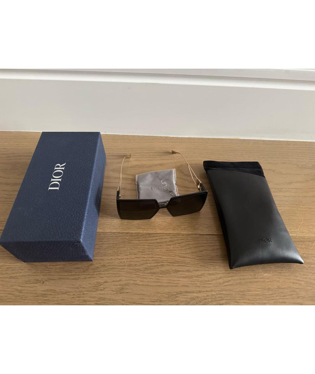 CHRISTIAN DIOR Черные пластиковые солнцезащитные очки, фото 4