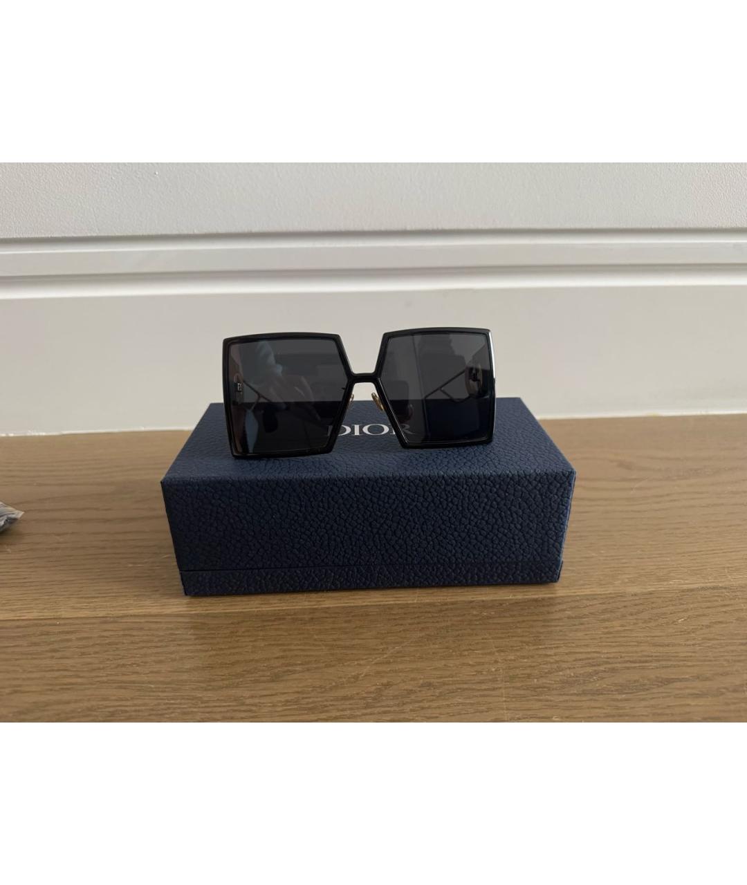 CHRISTIAN DIOR Черные пластиковые солнцезащитные очки, фото 5