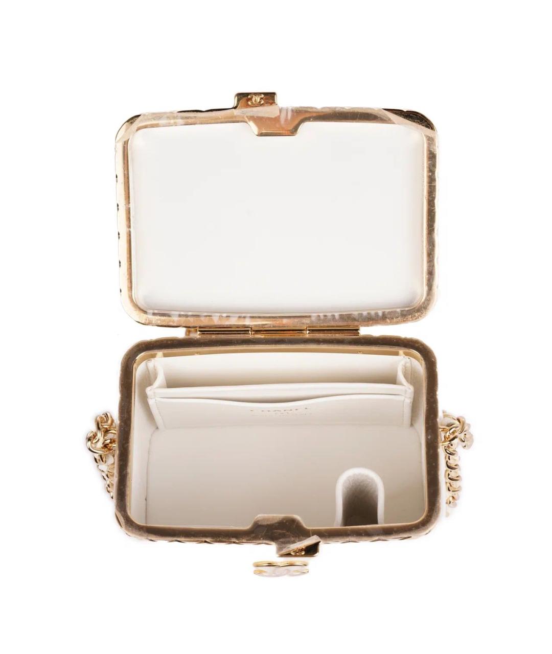 CHANEL Белая кожаная сумка через плечо, фото 8