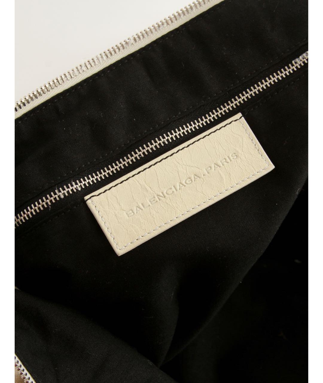 BALENCIAGA Бежевая тканевая сумка через плечо, фото 7