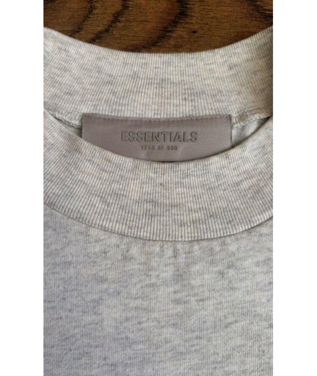 FEAR OF GOD ESSENTIALS Серая хлопковая футболка, фото 4