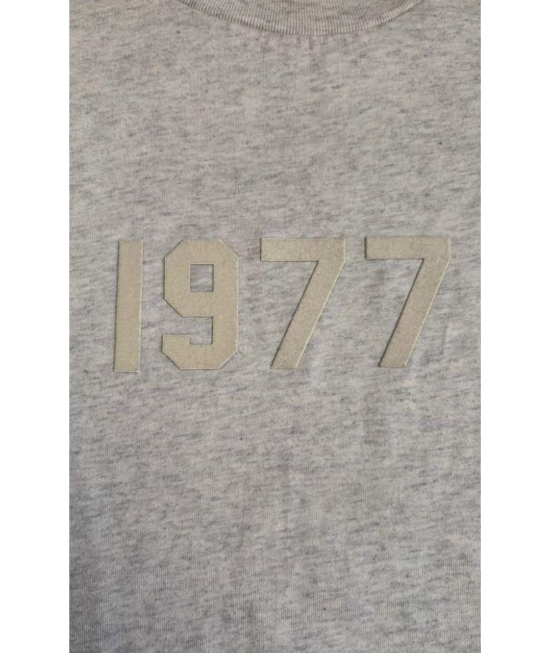 FEAR OF GOD ESSENTIALS Серая хлопковая футболка, фото 3