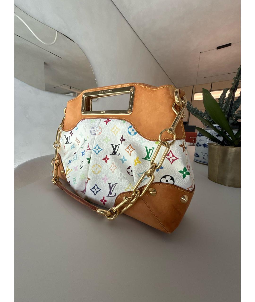 LOUIS VUITTON Белая сумка через плечо, фото 3