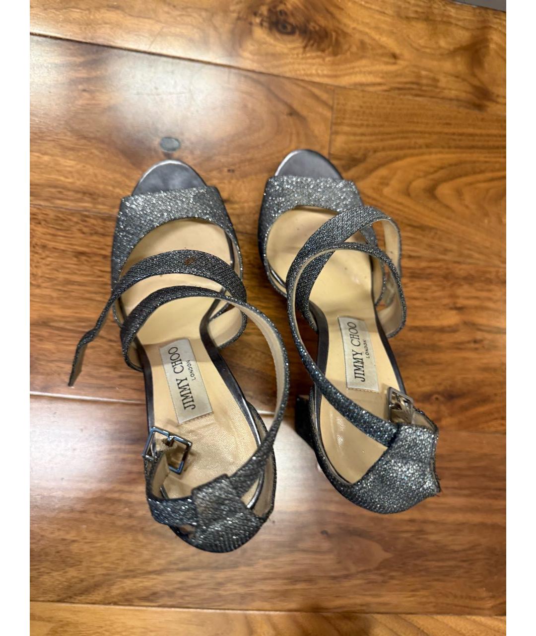 JIMMY CHOO Серебряные кроссовки из лакированной кожи, фото 3