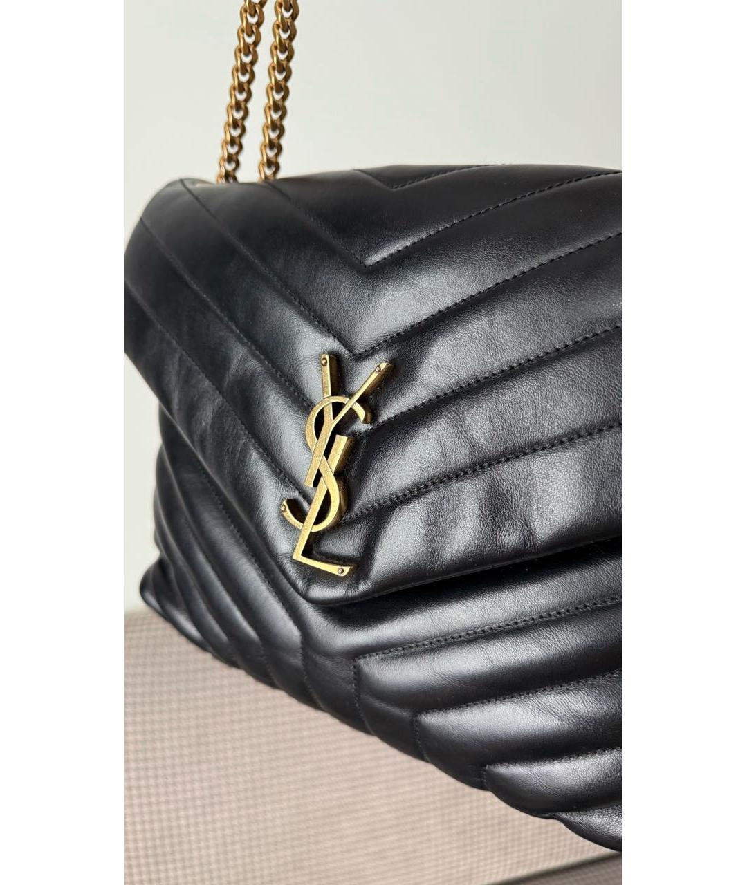 SAINT LAURENT Черная кожаная сумка через плечо, фото 6