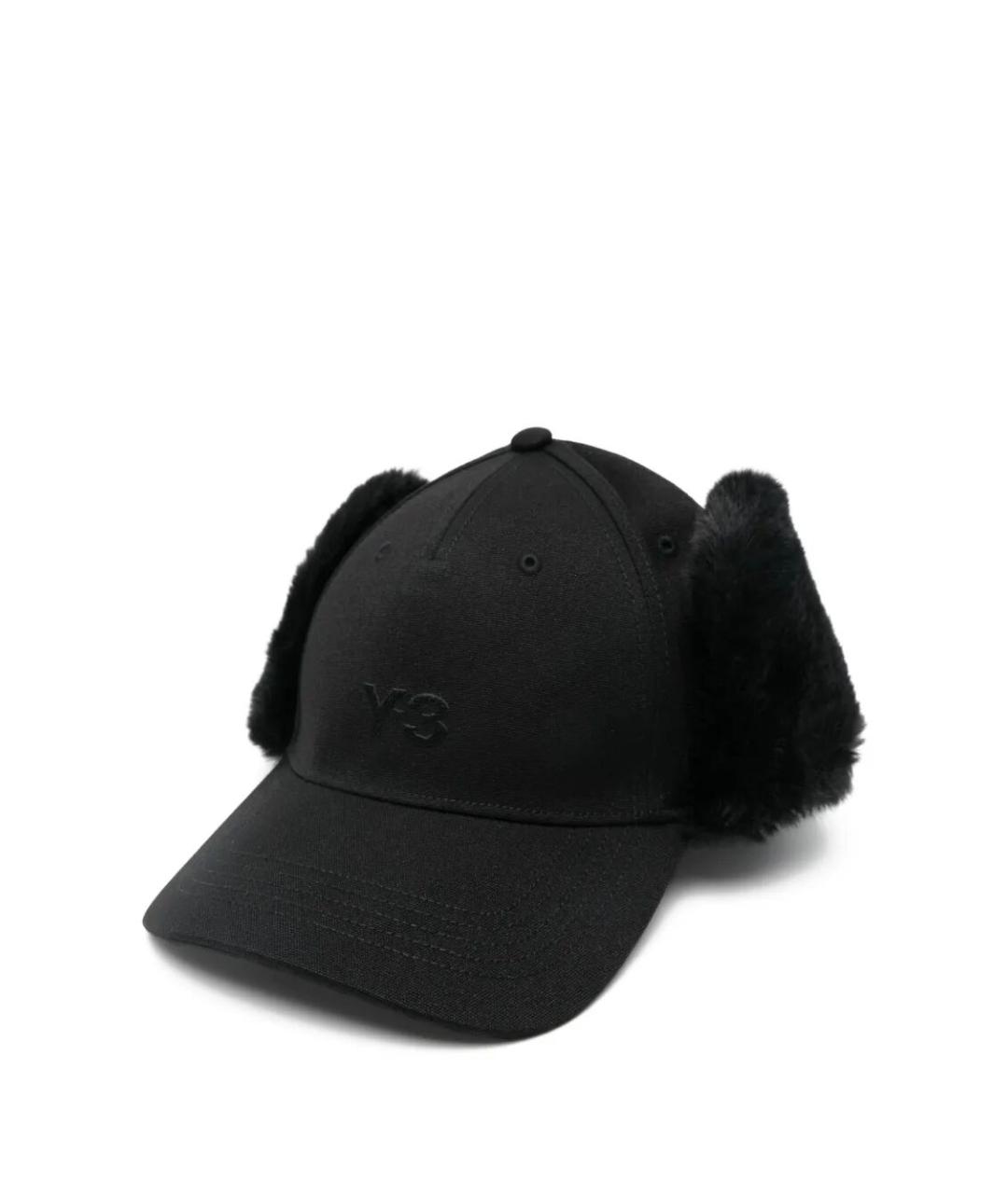 Y-3 Черная синтетическая кепка/бейсболка, фото 1