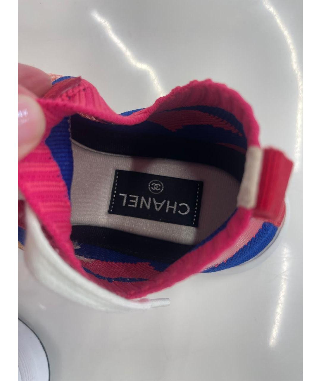CHANEL Мульти текстильные кроссовки, фото 4