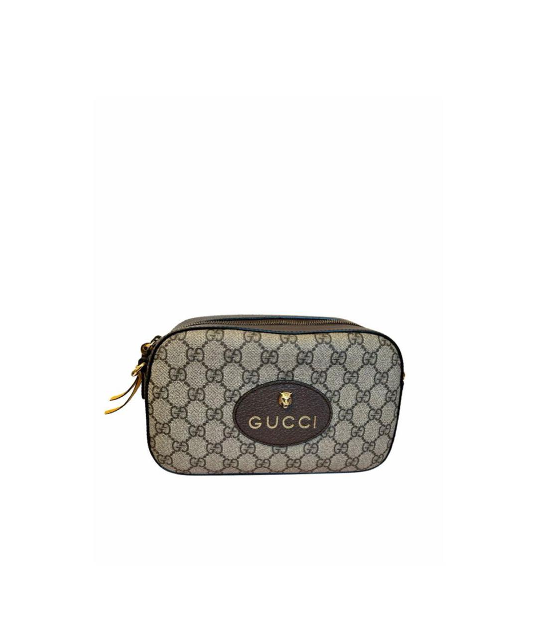 GUCCI Бежевая кожаная сумка через плечо, фото 5