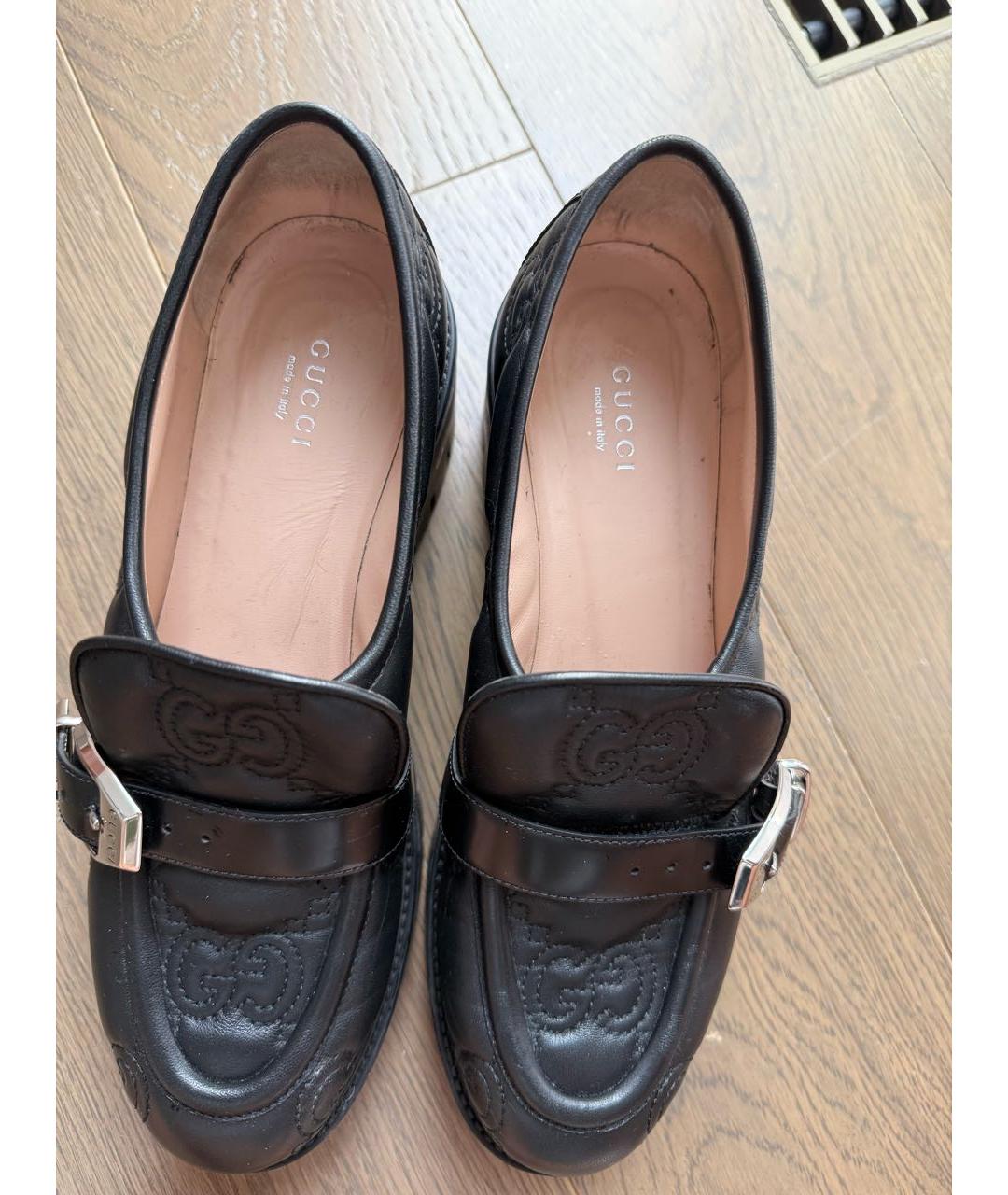 GUCCI Черные кожаные лоферы, фото 2