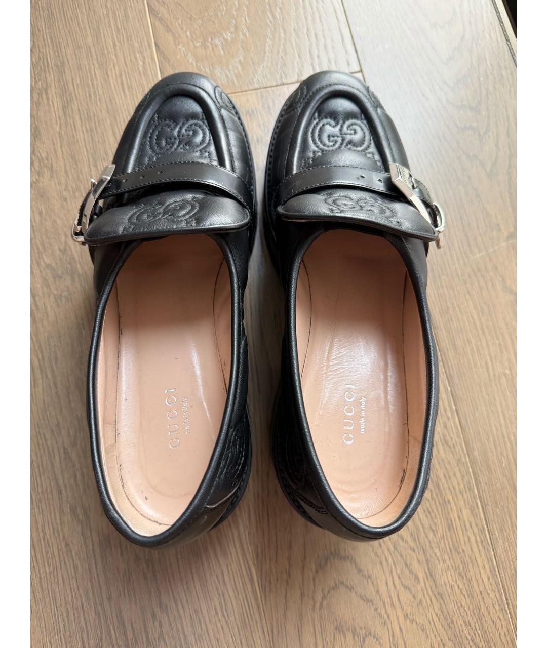 GUCCI Черные кожаные лоферы, фото 3