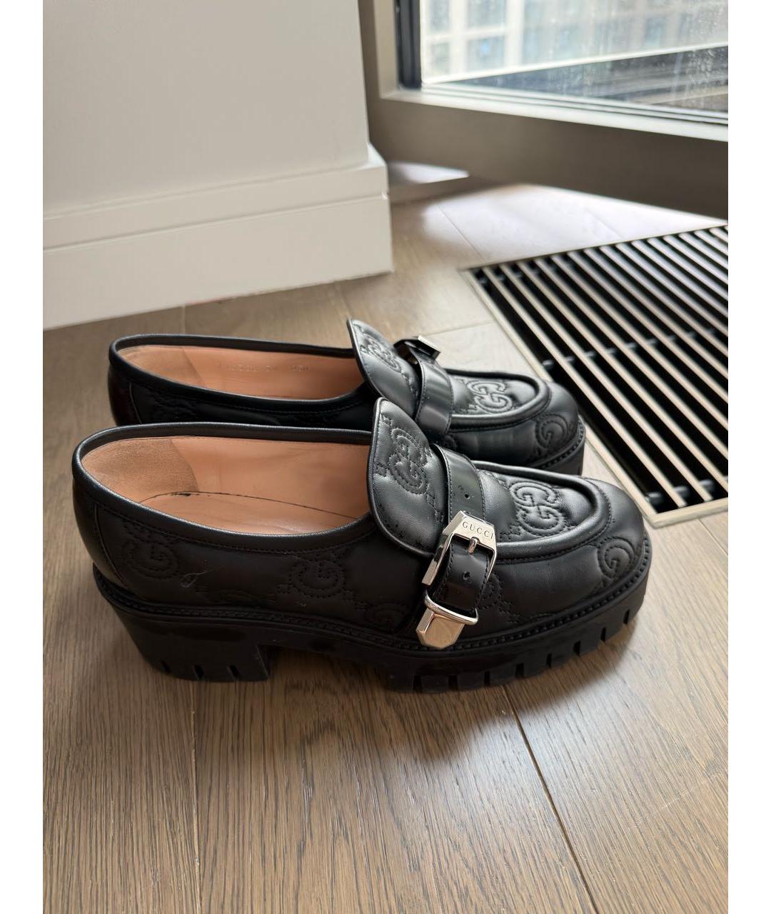 GUCCI Черные кожаные лоферы, фото 6