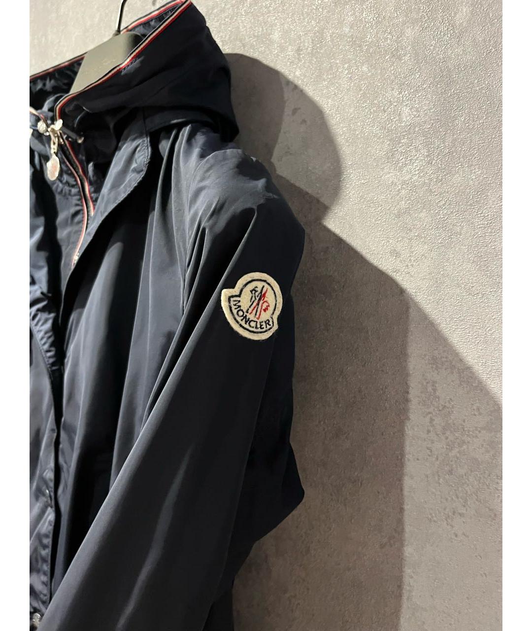 MONCLER Синяя полиэстеровая куртка, фото 2