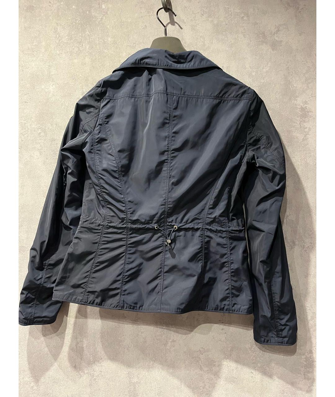 MONCLER Синяя полиэстеровая куртка, фото 8