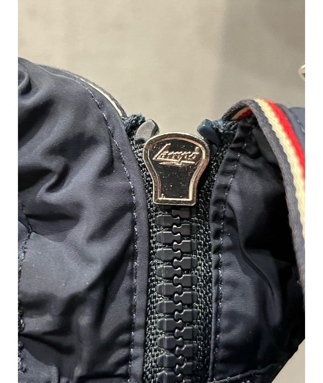 MONCLER Синяя полиэстеровая куртка, фото 5