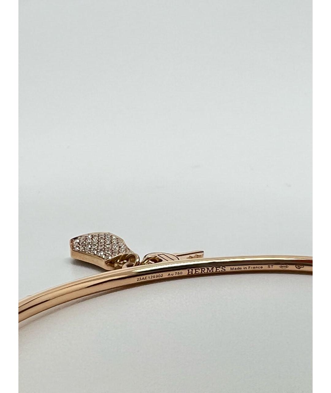HERMES Золотой браслет из розового золота, фото 4