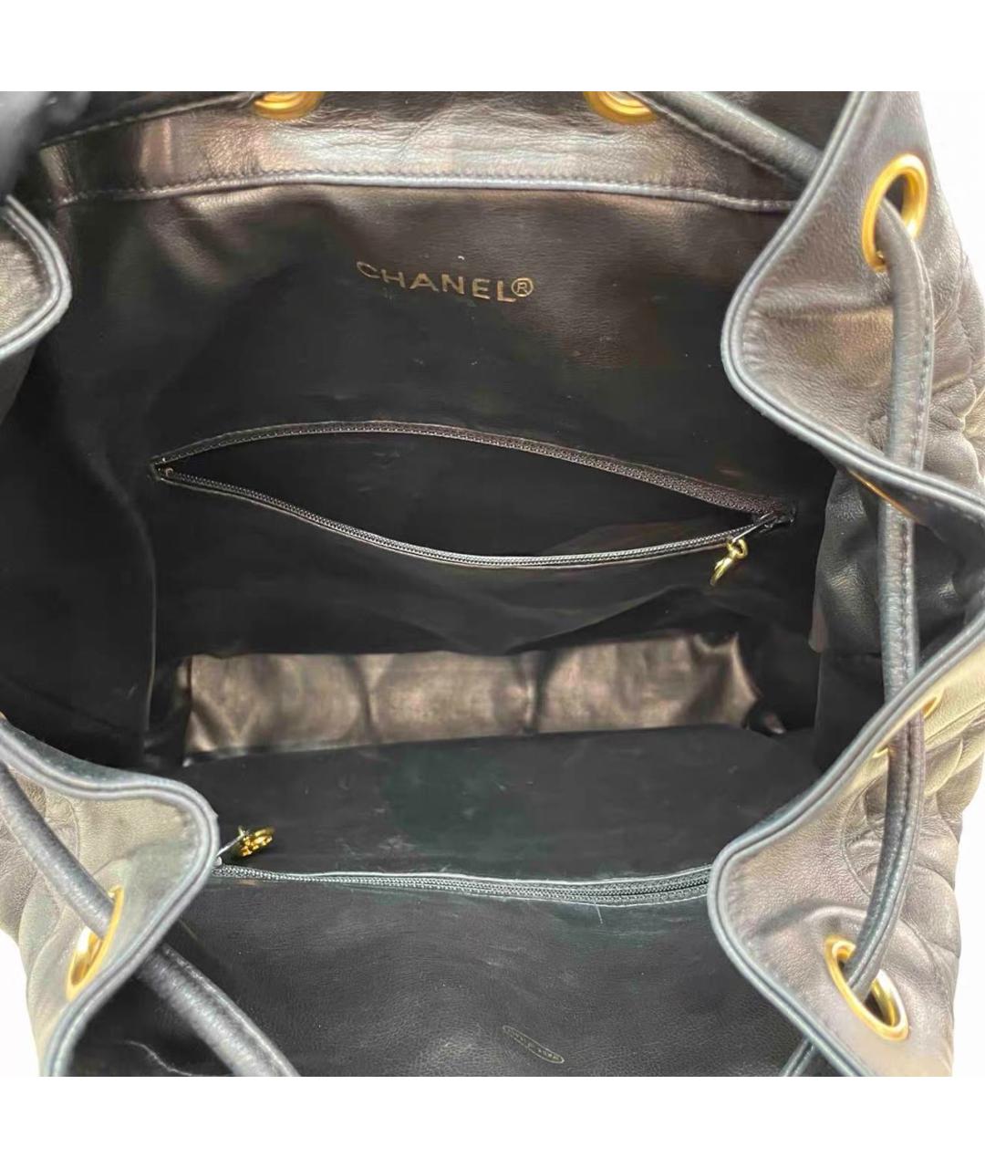 CHANEL Черный кожаный рюкзак, фото 5