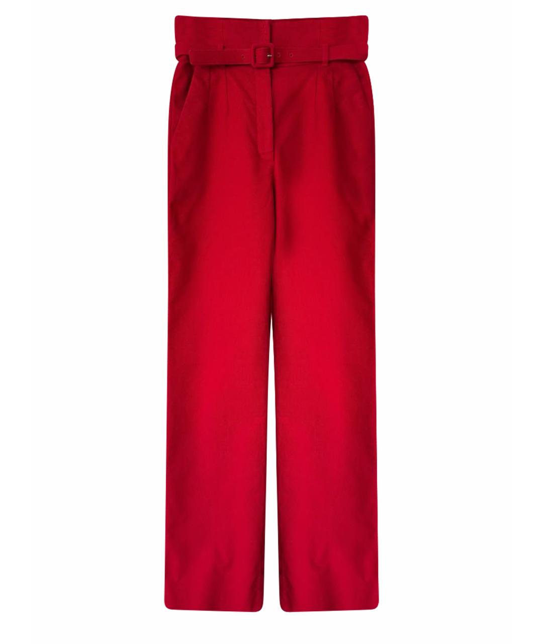 DOLCE&GABBANA Красные прямые брюки, фото 1