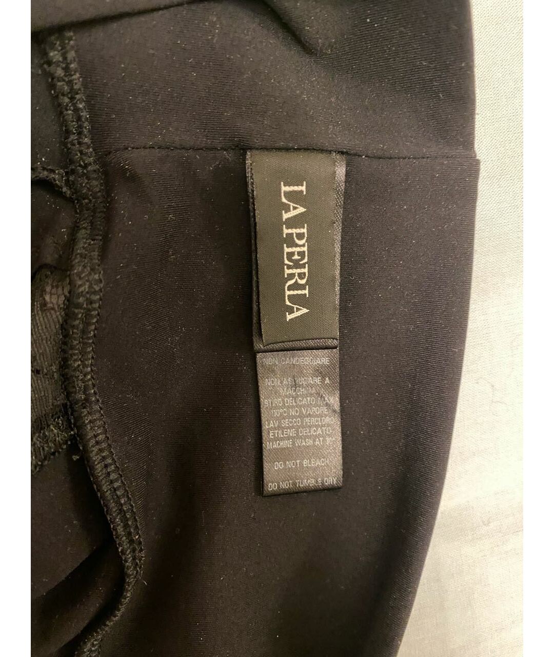 LA PERLA Черная кружевная юбка миди, фото 4