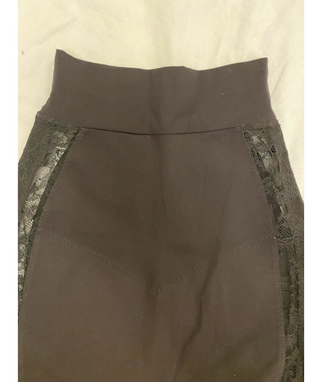 LA PERLA Черная кружевная юбка миди, фото 3