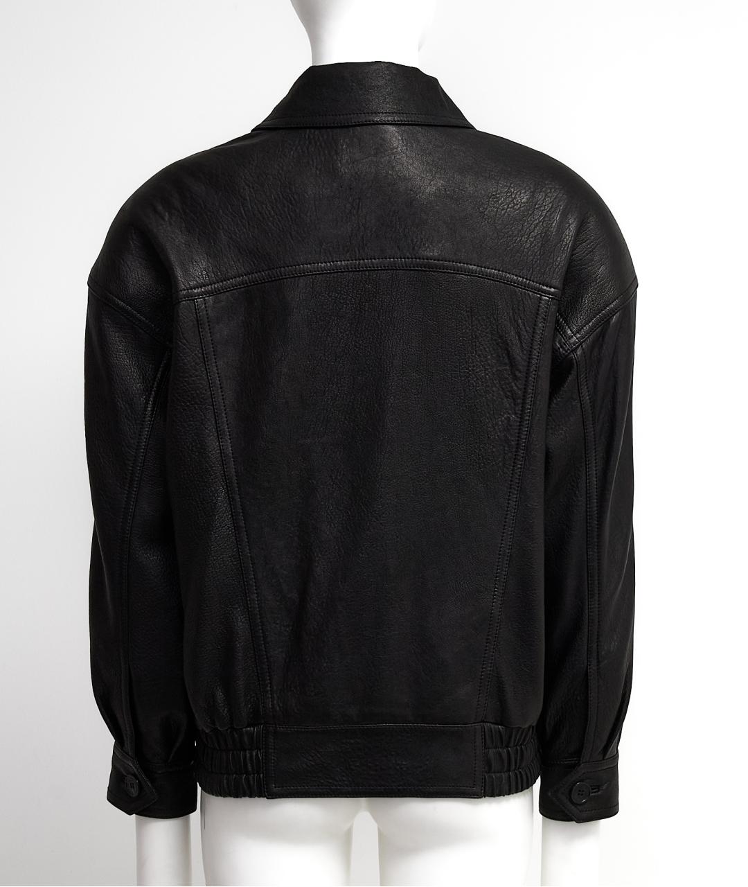 SAINT LAURENT Черная кожаная куртка, фото 2