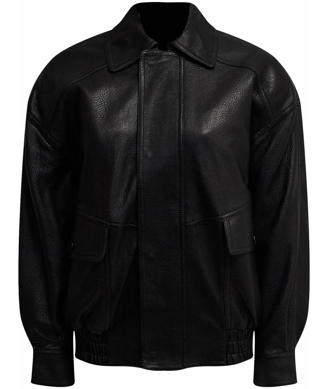 SAINT LAURENT Черная кожаная куртка, фото 1