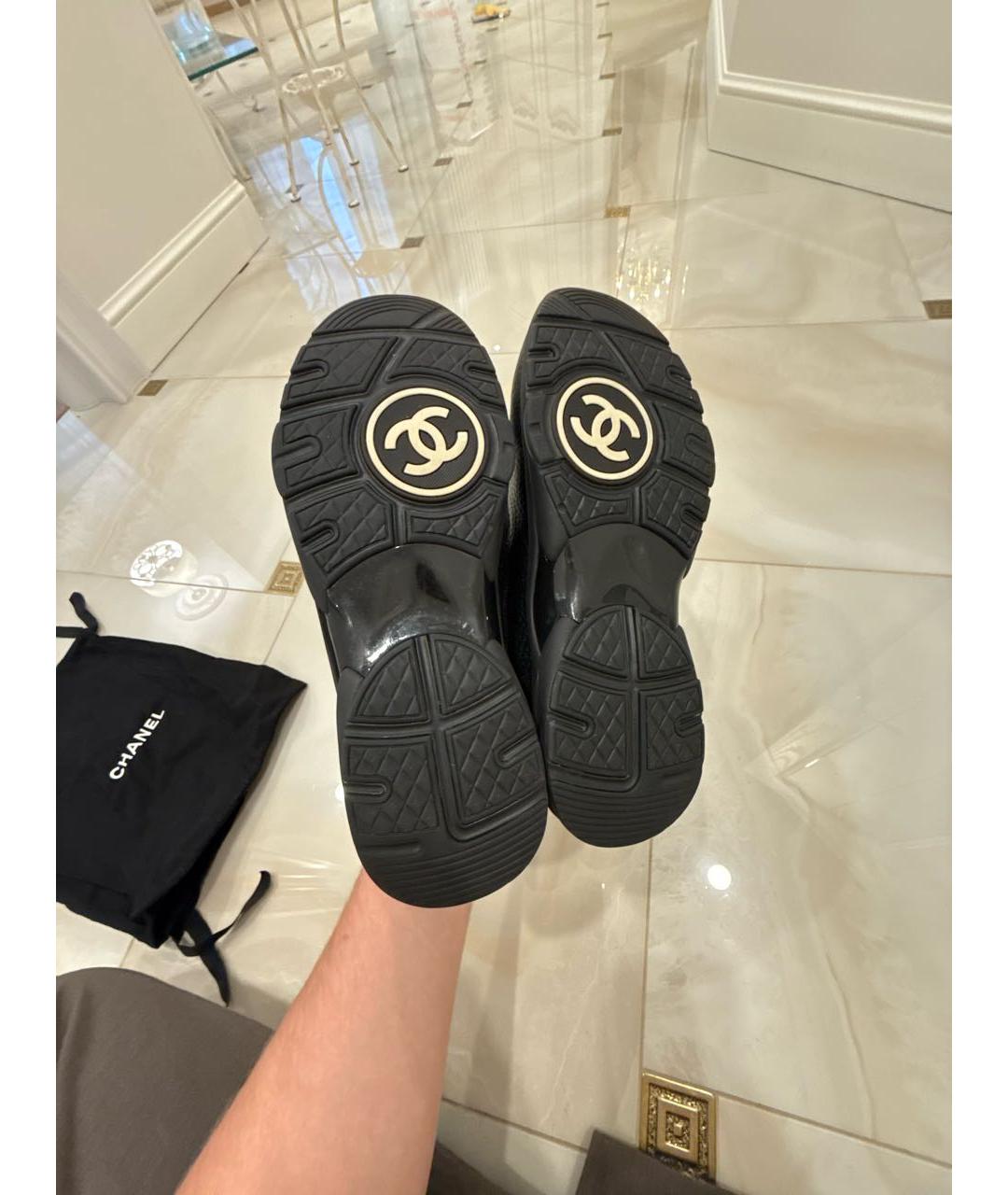 CHANEL Черные низкие кроссовки / кеды, фото 5