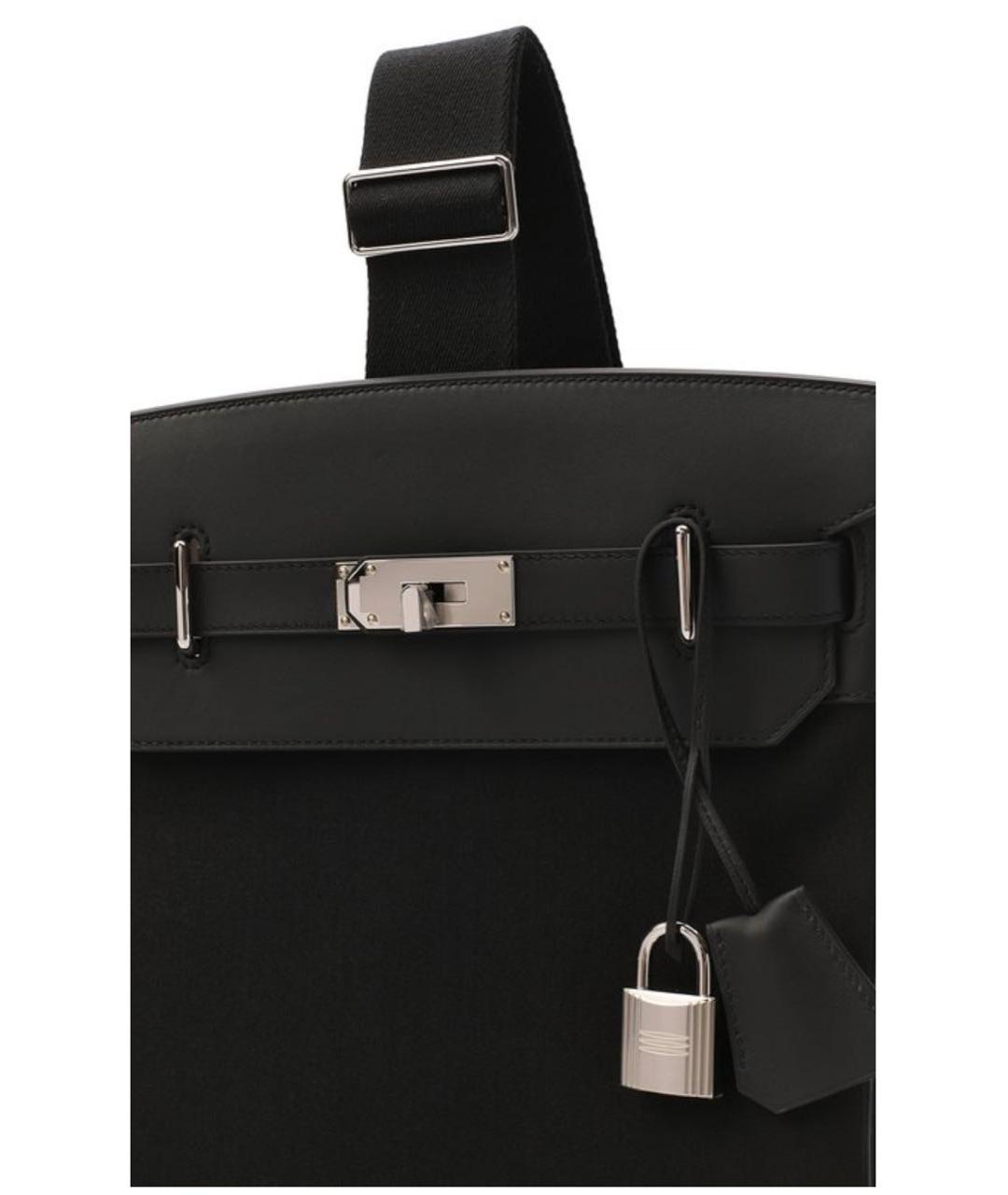 HERMES Черный тканевый рюкзак, фото 5