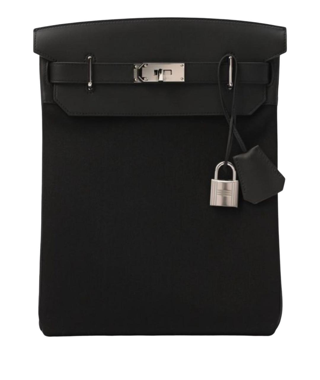 HERMES Черный тканевый рюкзак, фото 1