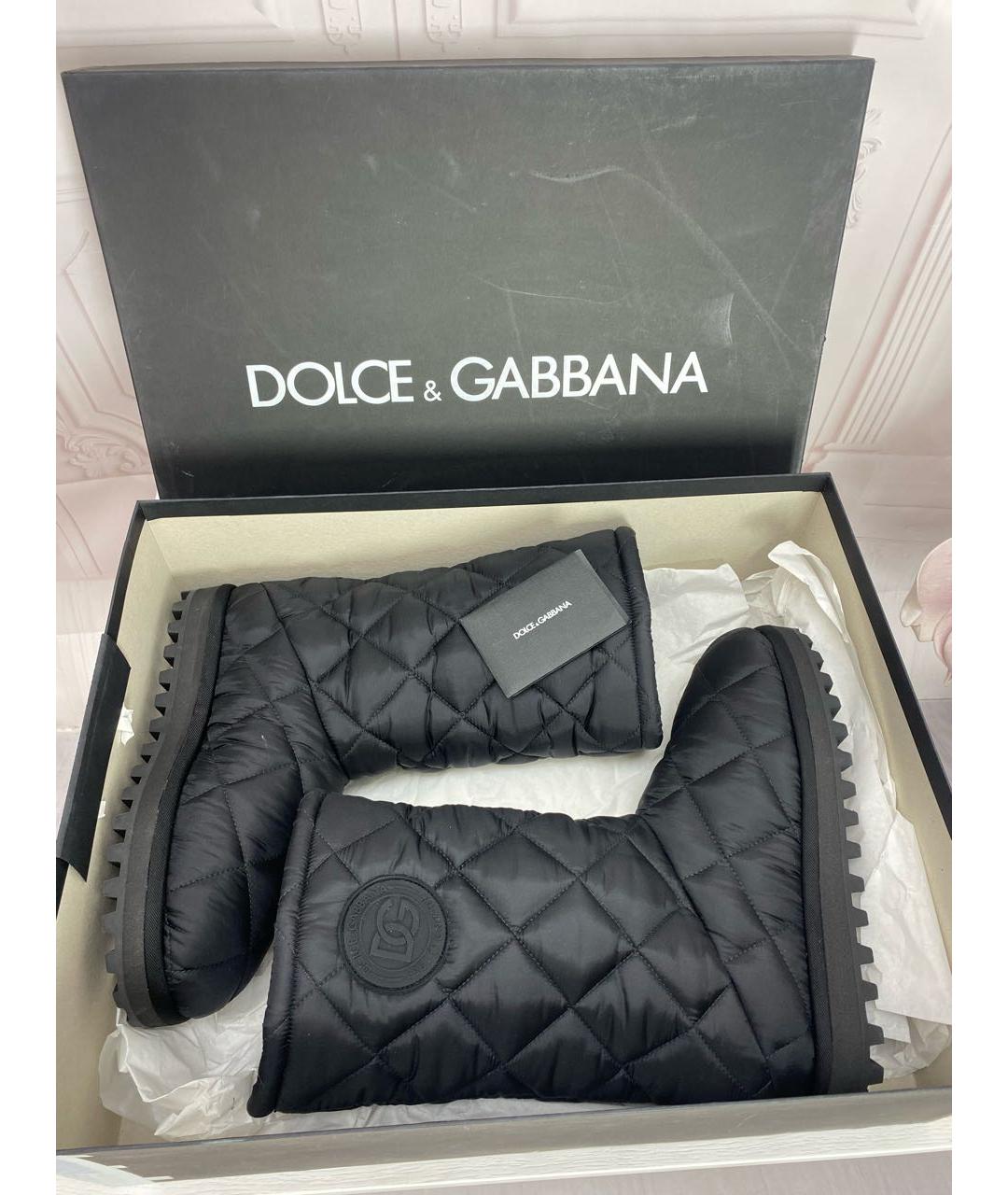 DOLCE&GABBANA Черные высокие ботинки, фото 6
