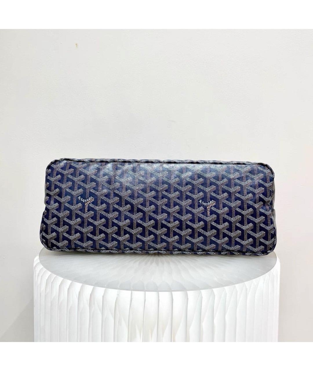 GOYARD Синяя кожаная сумка тоут, фото 5
