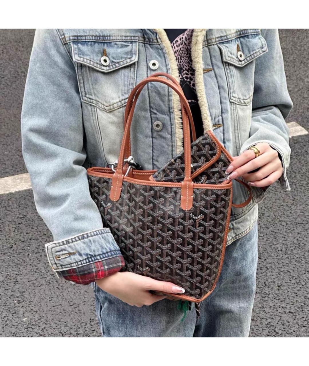 GOYARD Коричневая сумка тоут, фото 7