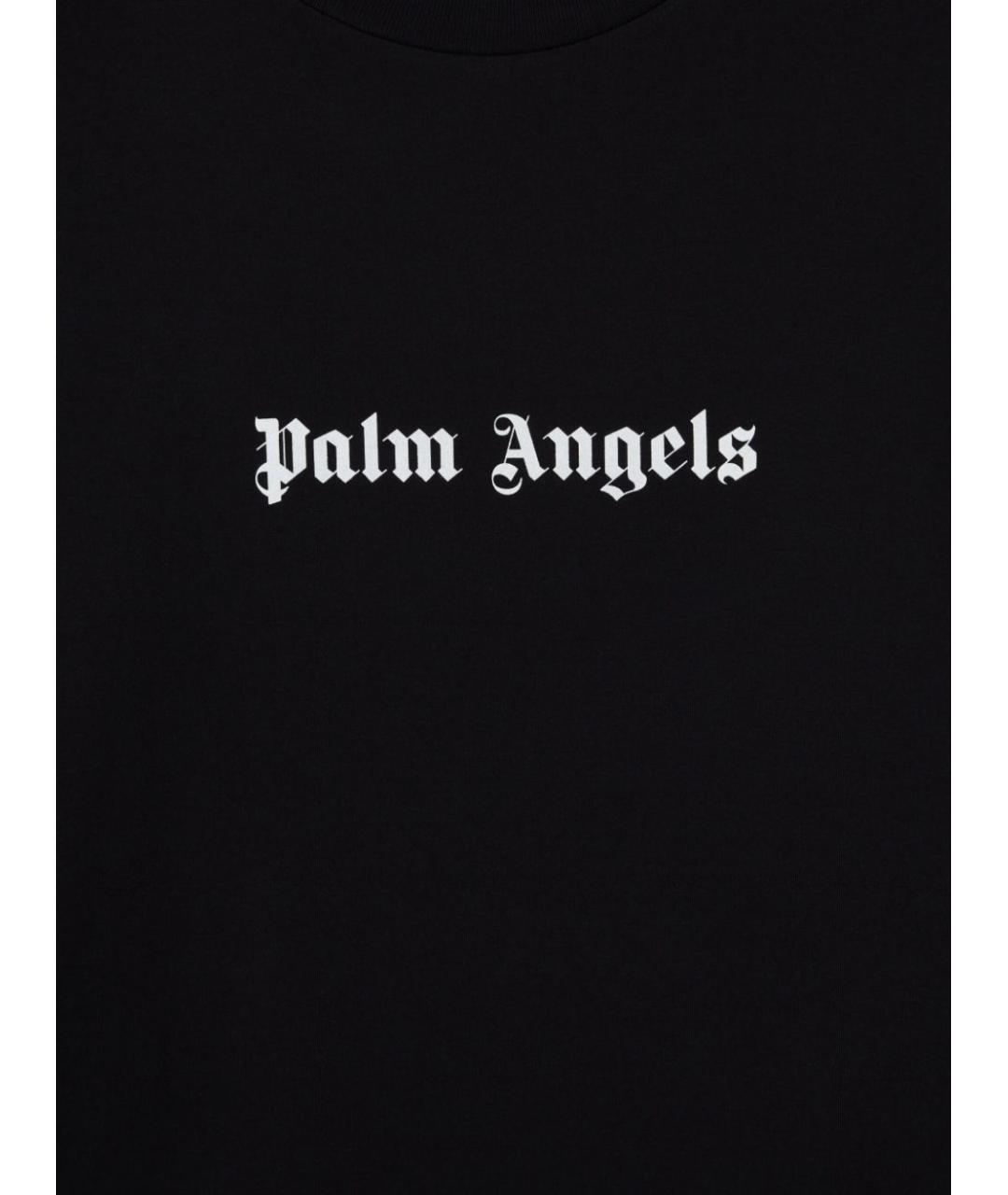 PALM ANGELS Черная хлопковая футболка, фото 2