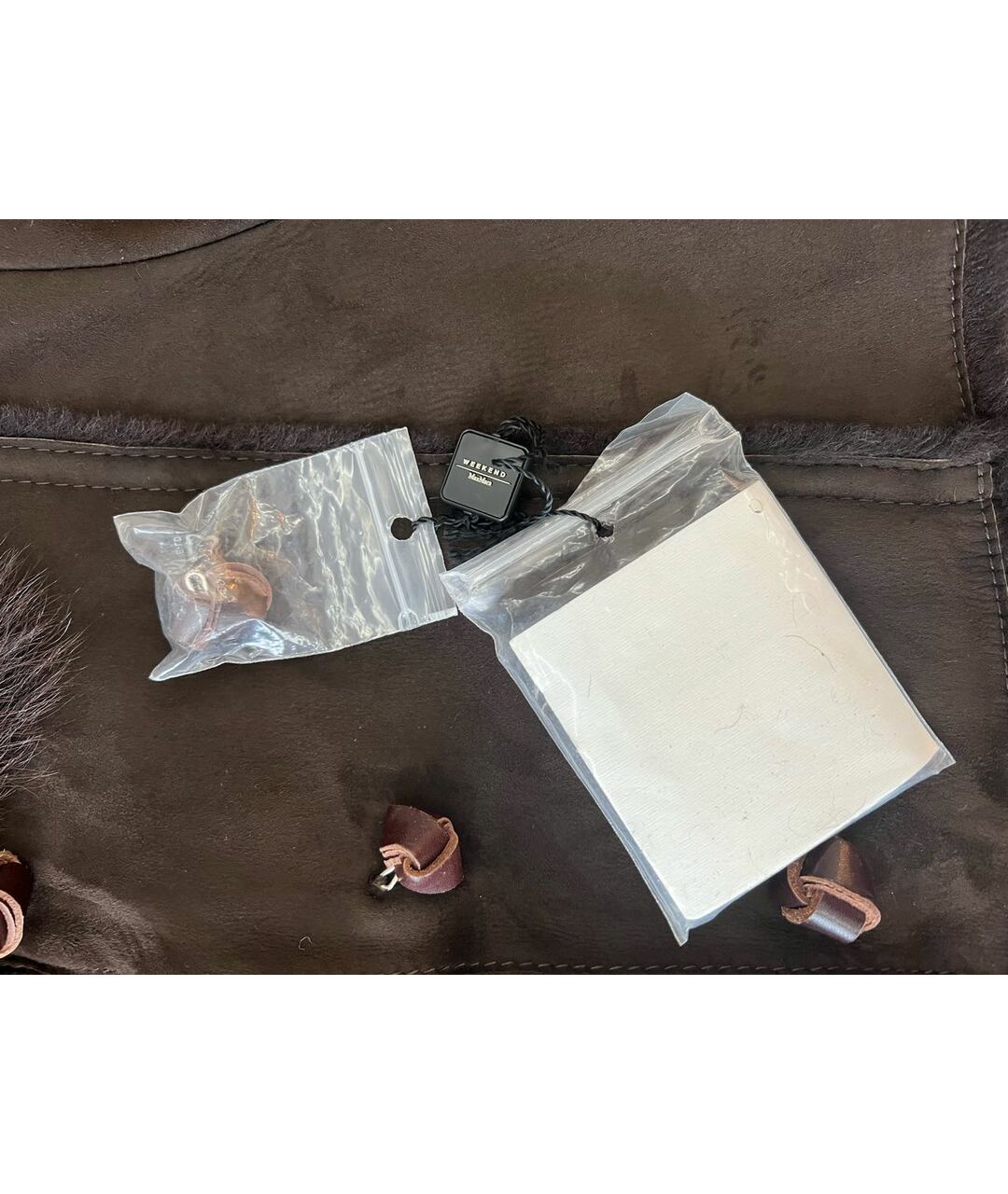 WEEKEND MAX MARA Коричневая замшевая дубленка, фото 5