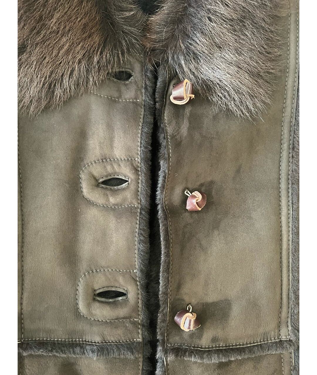 WEEKEND MAX MARA Коричневая замшевая дубленка, фото 4