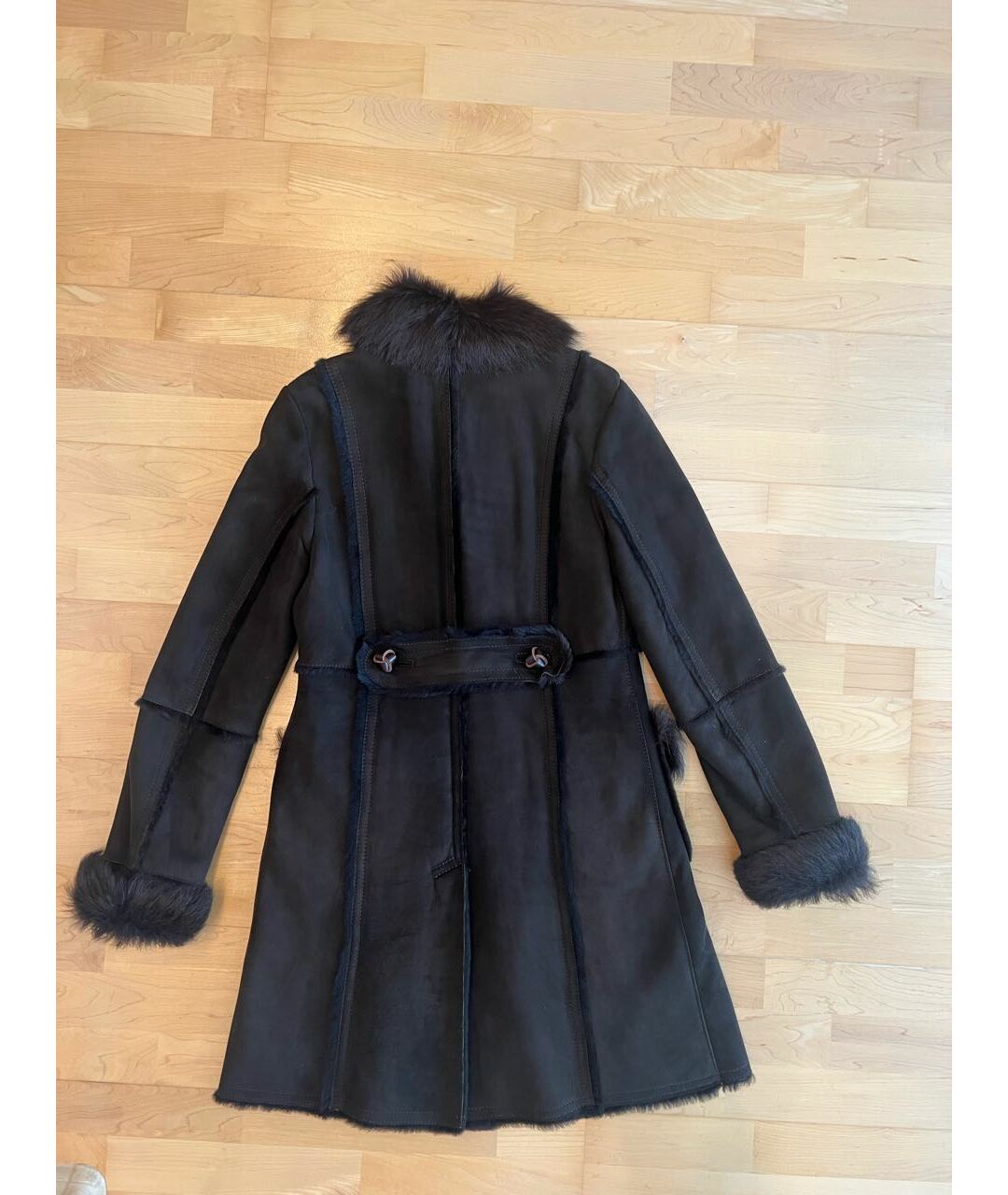 WEEKEND MAX MARA Коричневая замшевая дубленка, фото 2