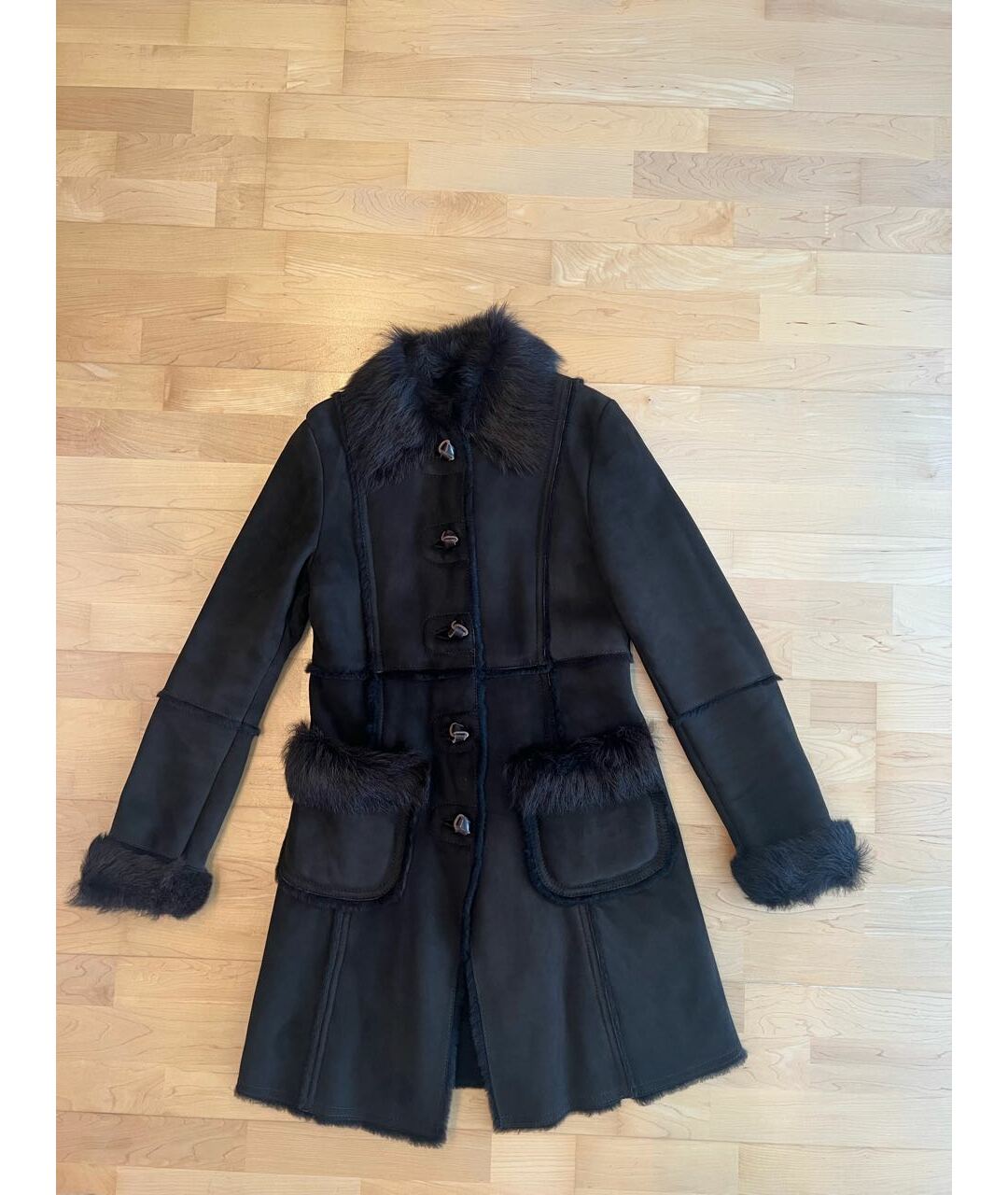 WEEKEND MAX MARA Коричневая замшевая дубленка, фото 6