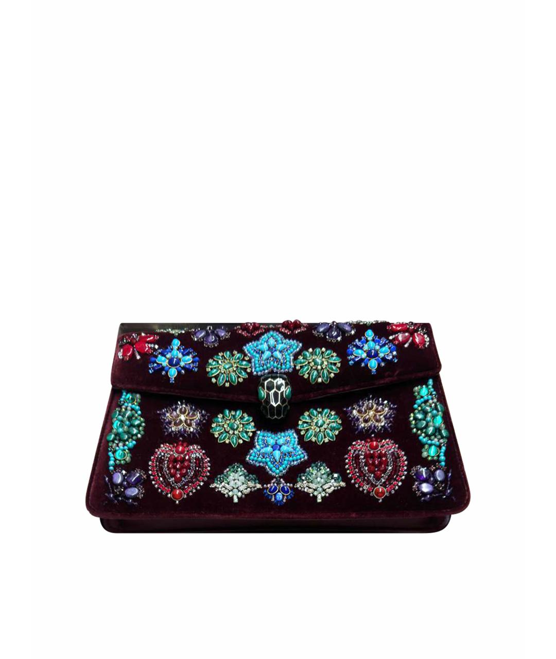 BVLGARI Черная бархатная сумка с короткими ручками, фото 1