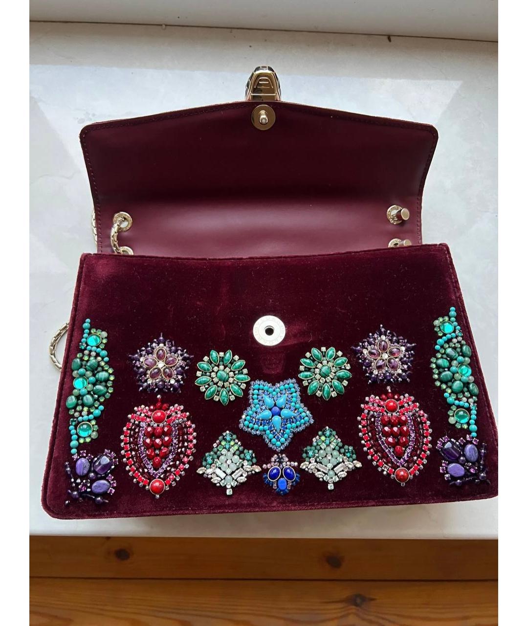 BVLGARI Черная бархатная сумка с короткими ручками, фото 2