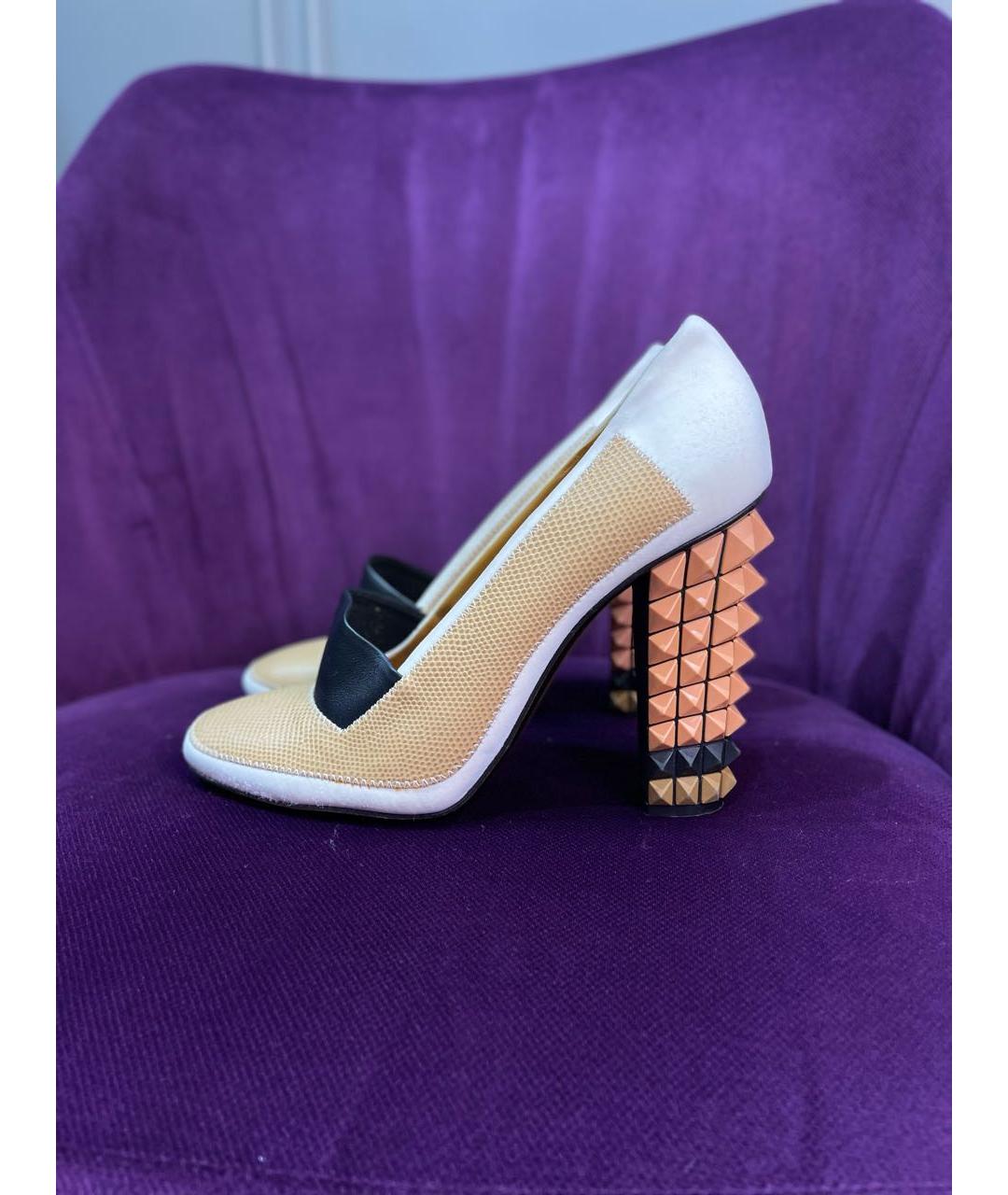 FENDI Мульти кожаные туфли, фото 6