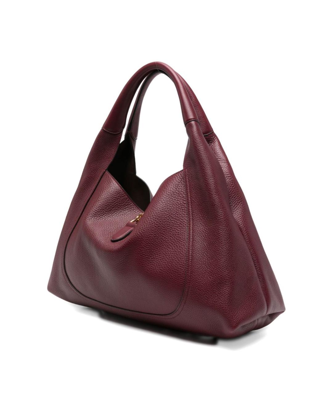 GUCCI Бордовая кожаная сумка тоут, фото 2