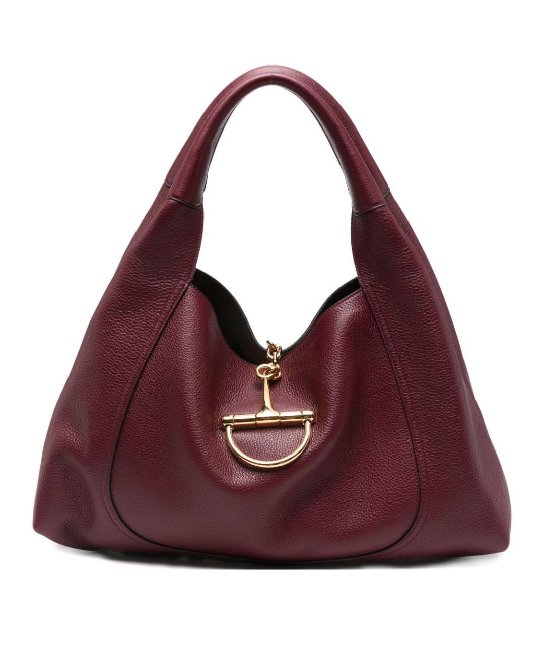 GUCCI Бордовая кожаная сумка тоут, фото 1