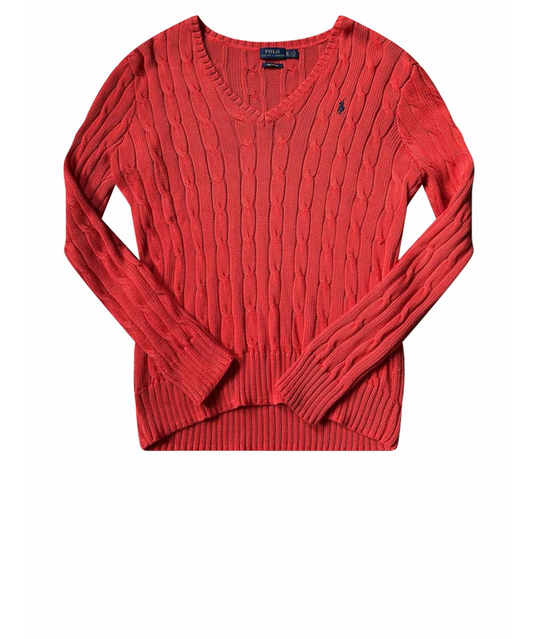 RALPH LAUREN Коралловый хлопковый джемпер / свитер, фото 1
