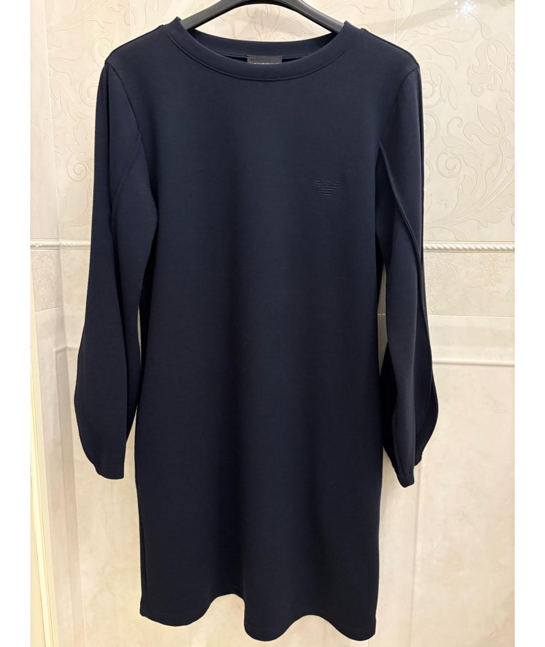 EMPORIO ARMANI Темно-синее повседневное платье, фото 6
