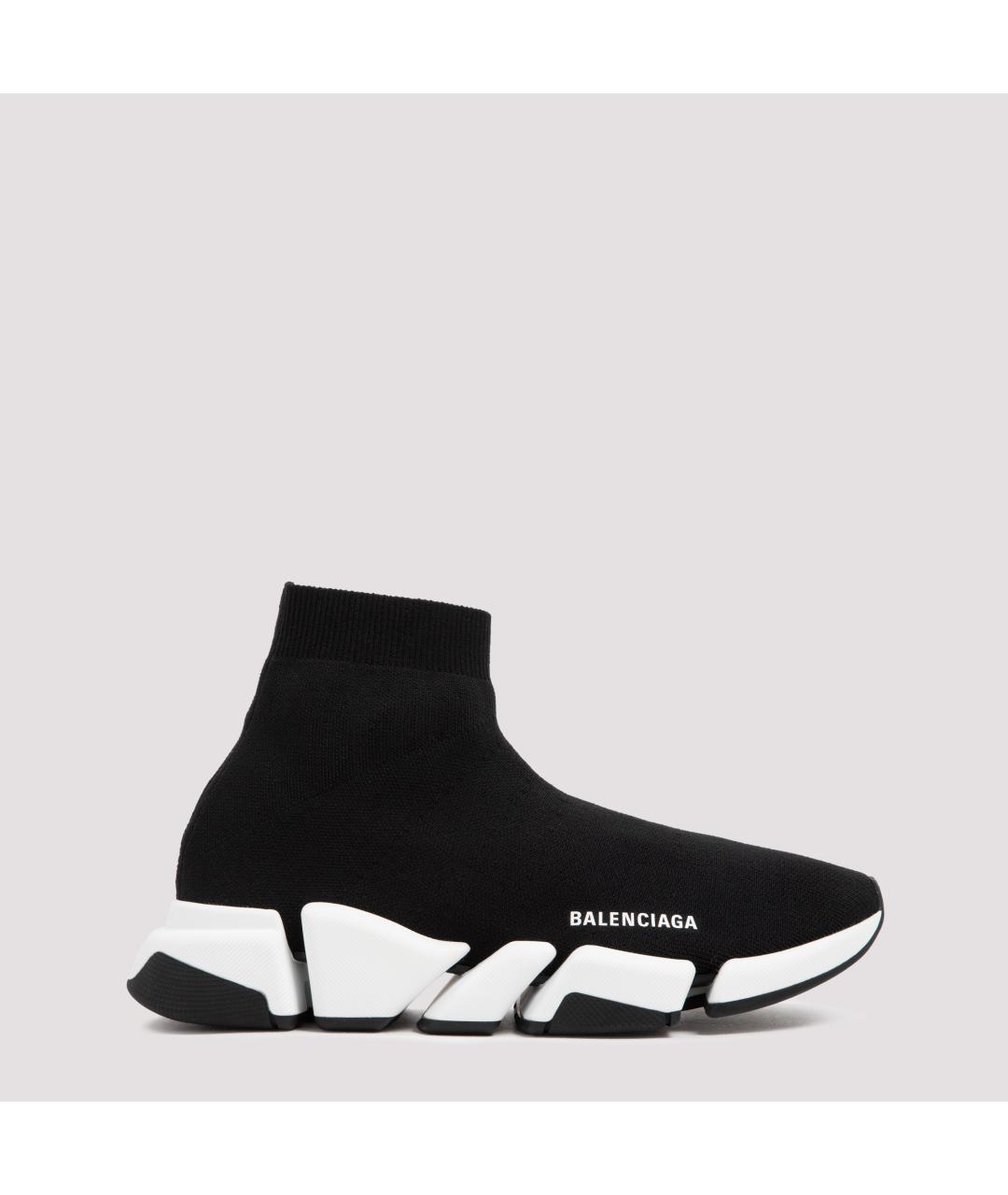 BALENCIAGA Черные синтетические высокие кроссовки / кеды, фото 2