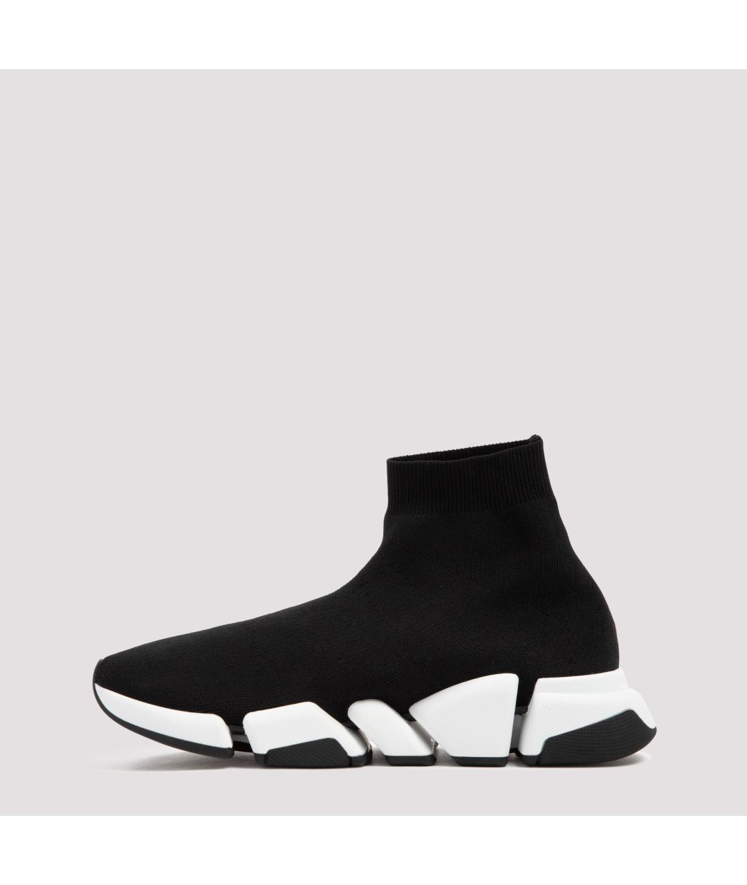 BALENCIAGA Черные синтетические высокие кроссовки / кеды, фото 4