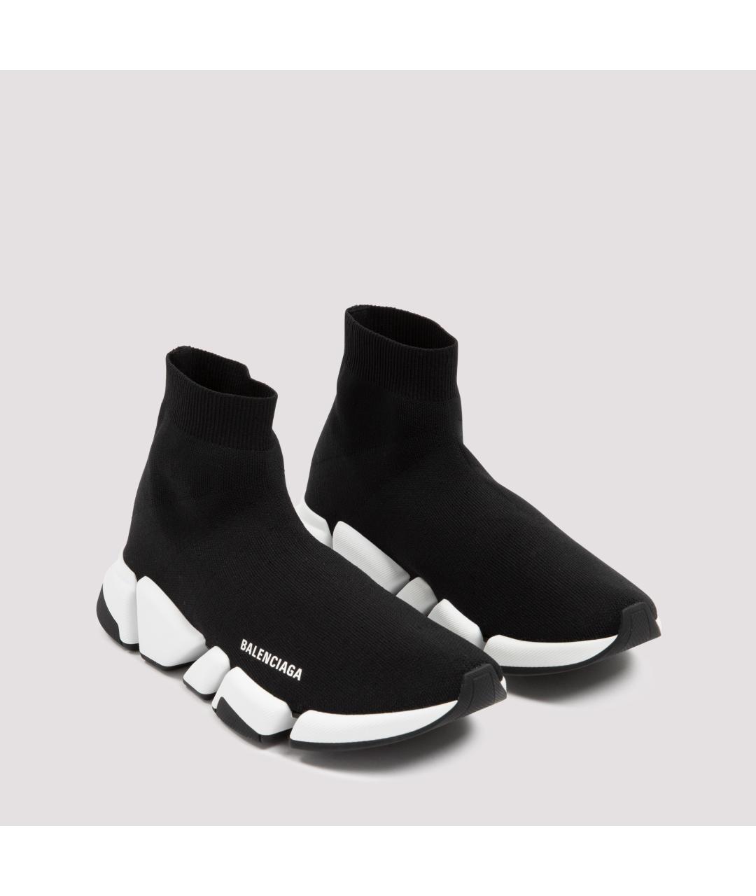 BALENCIAGA Черные синтетические высокие кроссовки / кеды, фото 5