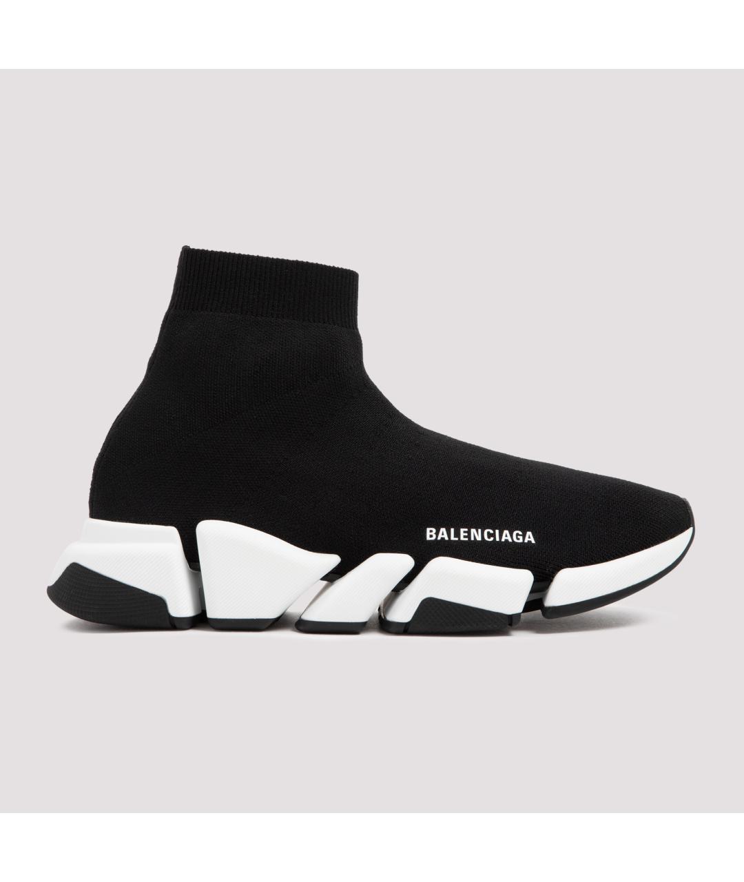 BALENCIAGA Черные синтетические высокие кроссовки / кеды, фото 3