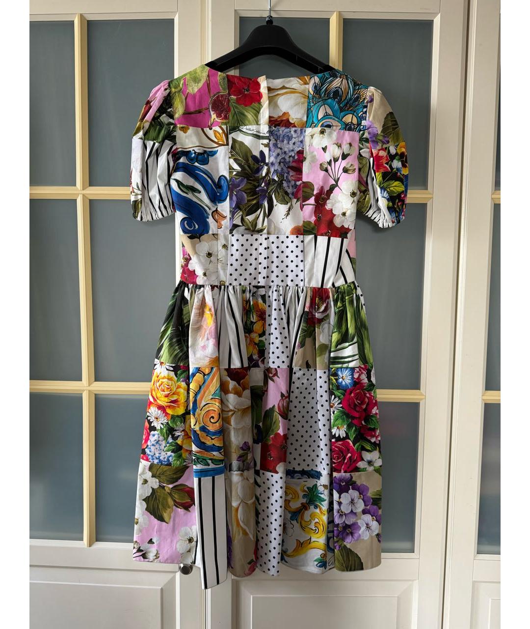 DOLCE&GABBANA Мульти хлопковое платье, фото 2